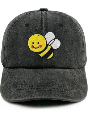 Kid Butterfly-washed Pink Breathable Adjustable Embroidered Baseball Cap